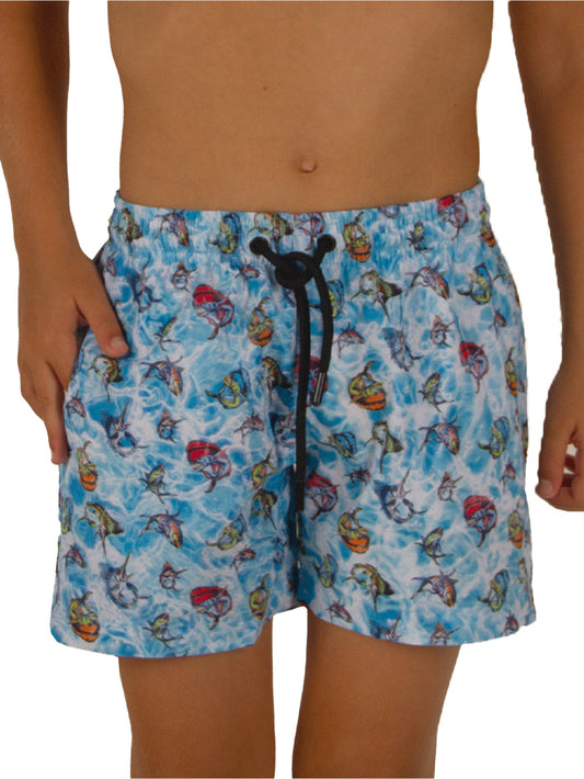 Salty Dog Jr. Hızlı Kuruyan Mayo Şort - Cartoon Mavi - Stafu Pro Series
