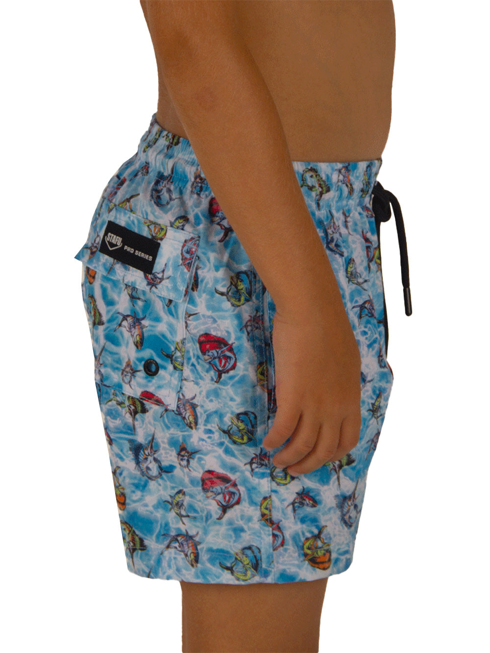 Salty Dog Jr. Hızlı Kuruyan Mayo Şort - Cartoon Mavi - Stafu Pro Series