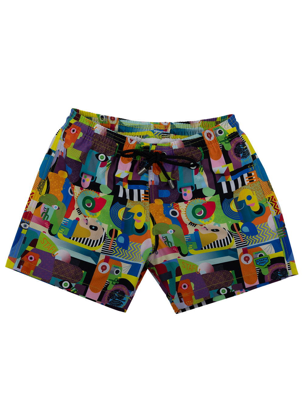 Salty Dog Jr. Hızlı Kuruyan Mayo Şort - Colorful Faces - Stafu Pro Series