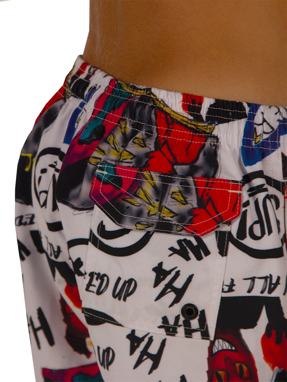 Salty Dog Jr. Hızlı Kuruyan Mayo Şort - Devil Beyaz - Stafu Pro Series