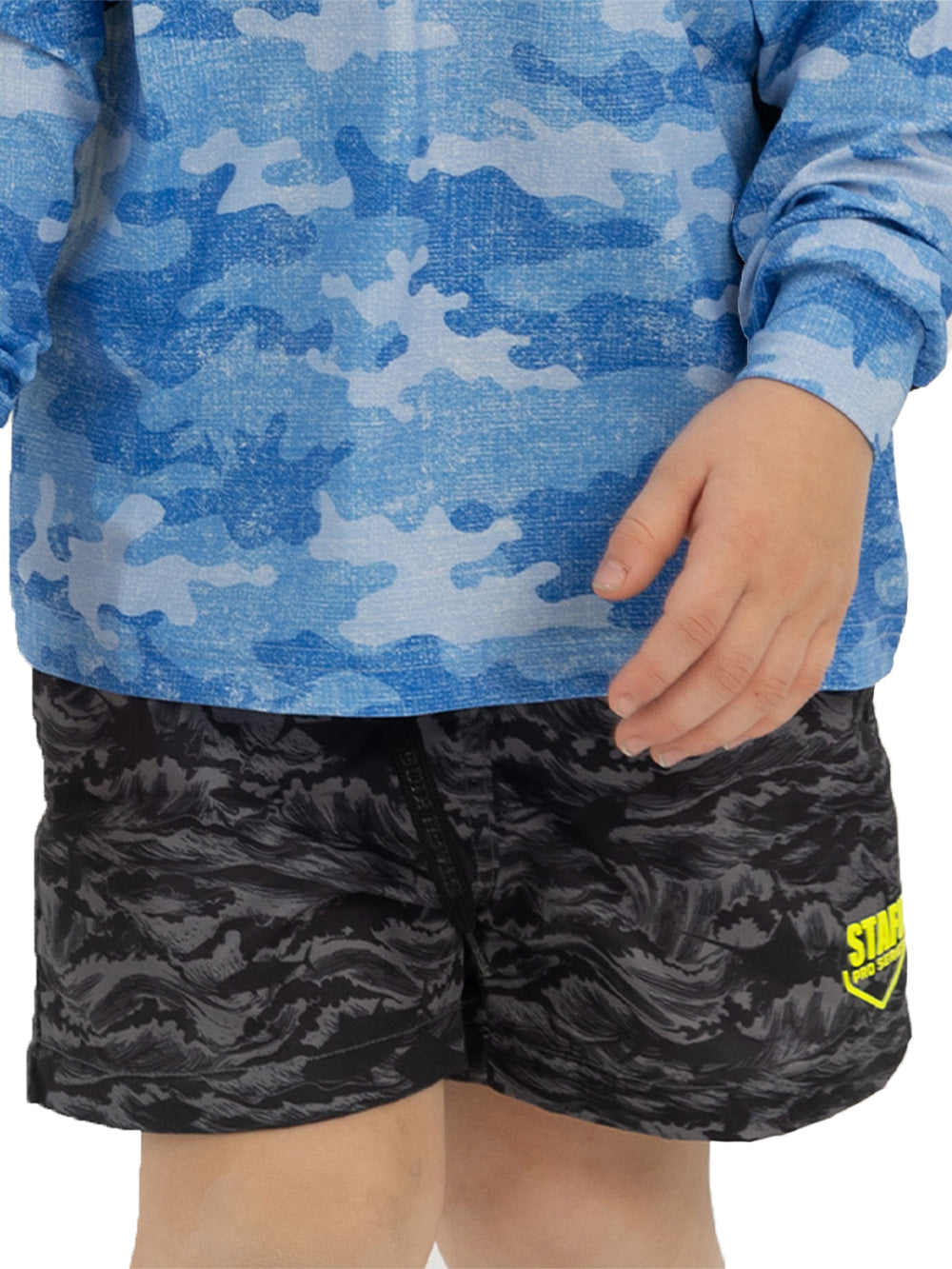 Salty Dog Jr. Quick Dry Swim Shorts - Signature Black