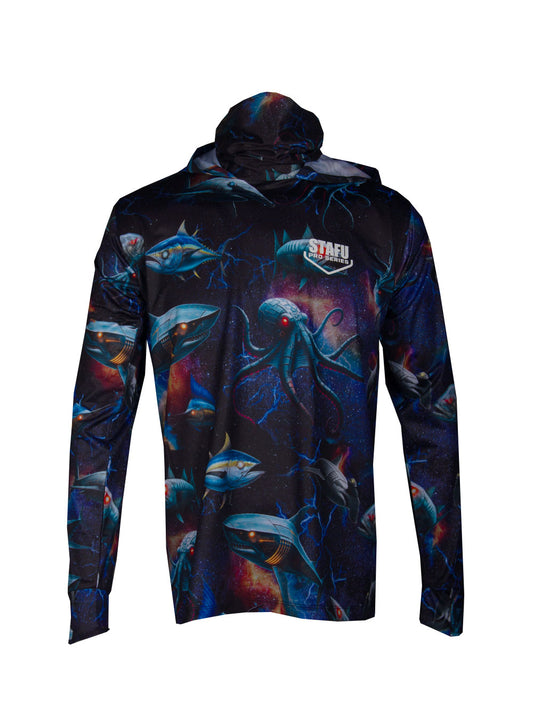 Stratos Kapüşonlu ve Maskeli UPF 40+ Performans T-Shirt - Droid