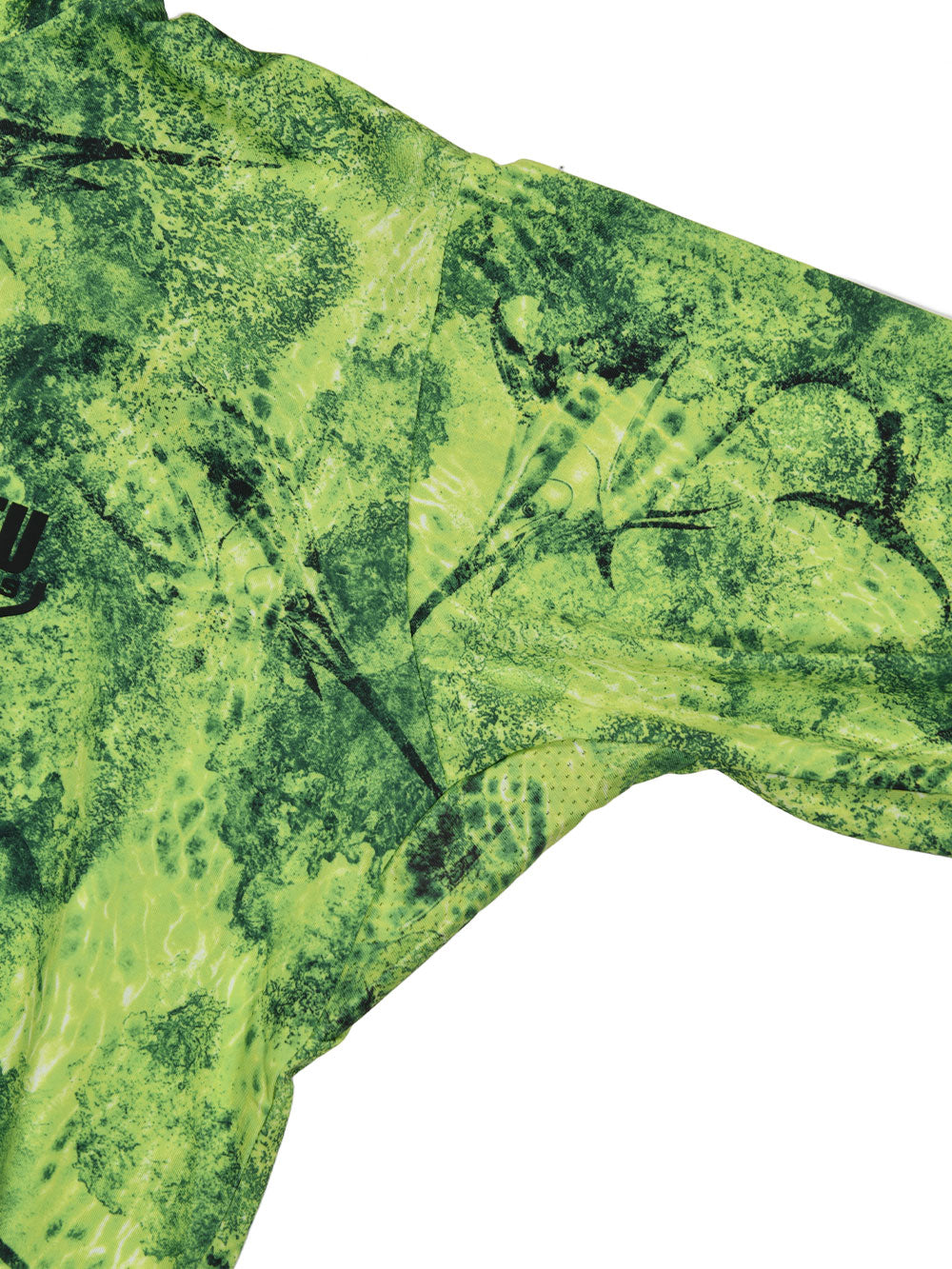 Stratos Kapüşonlu ve Maskeli UPF 40+ Performans T-Shirt - Marlin Mania Green