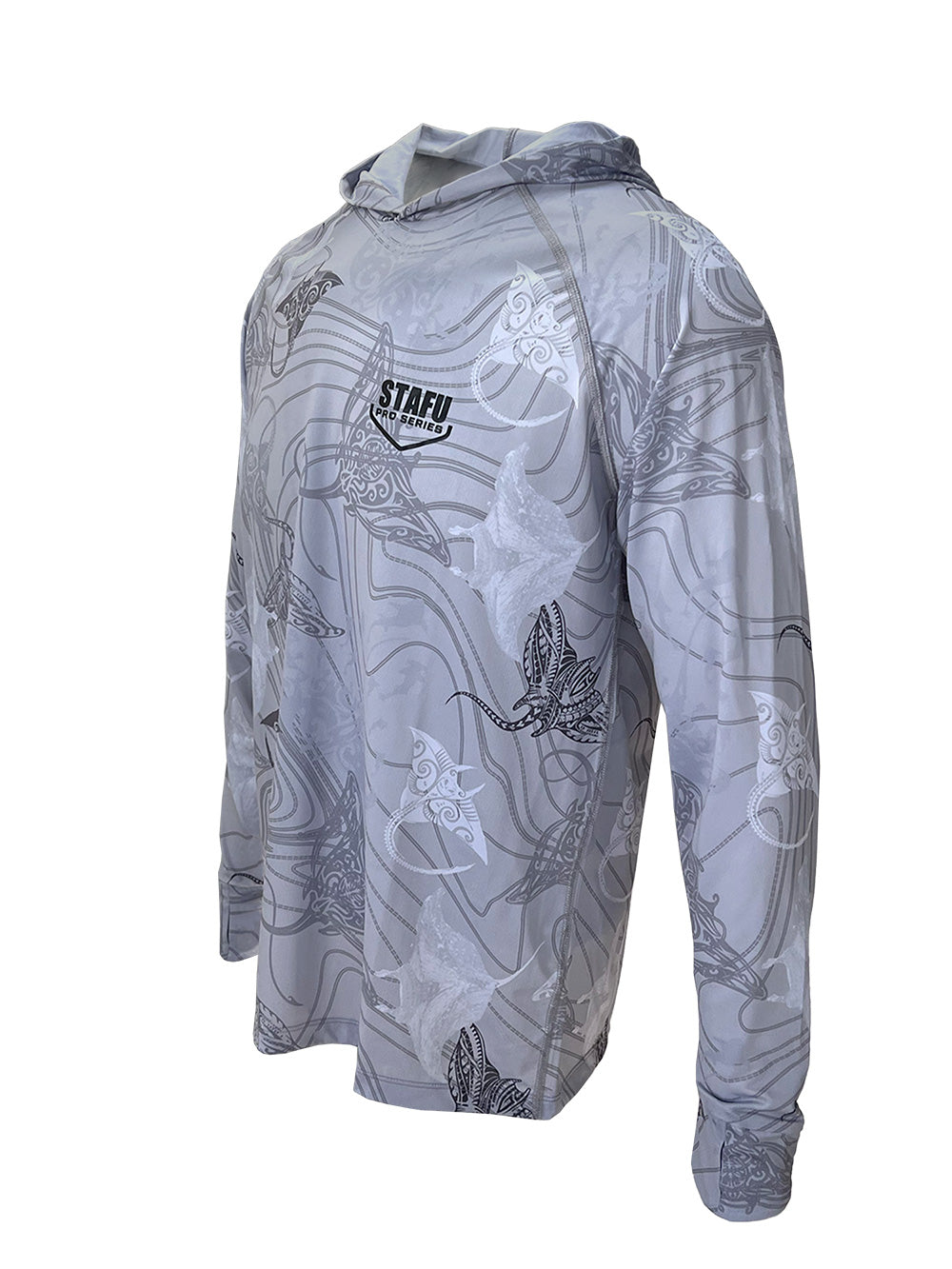 Tasman Kapüşonlu UV Korumalı Performans T-Shirt - Manta Gri - Stafu Pro Series