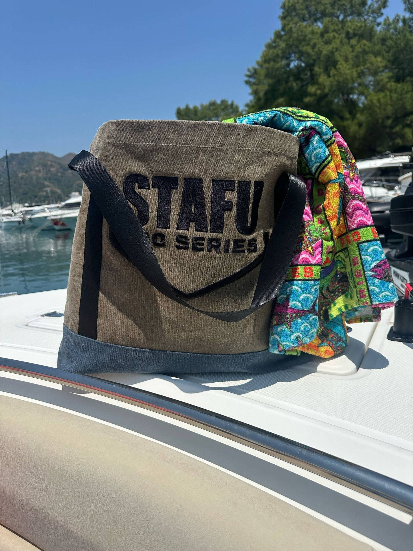 Shoredrop - Bez Omuz Çantası - Kahverengi / Indigo - Stafu Pro Series