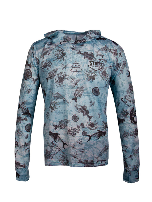 Zero Kapüşonlu Uzun Kollu UV Korumalı Performans T-shirt - Paleo Blue - Stafu Pro Series