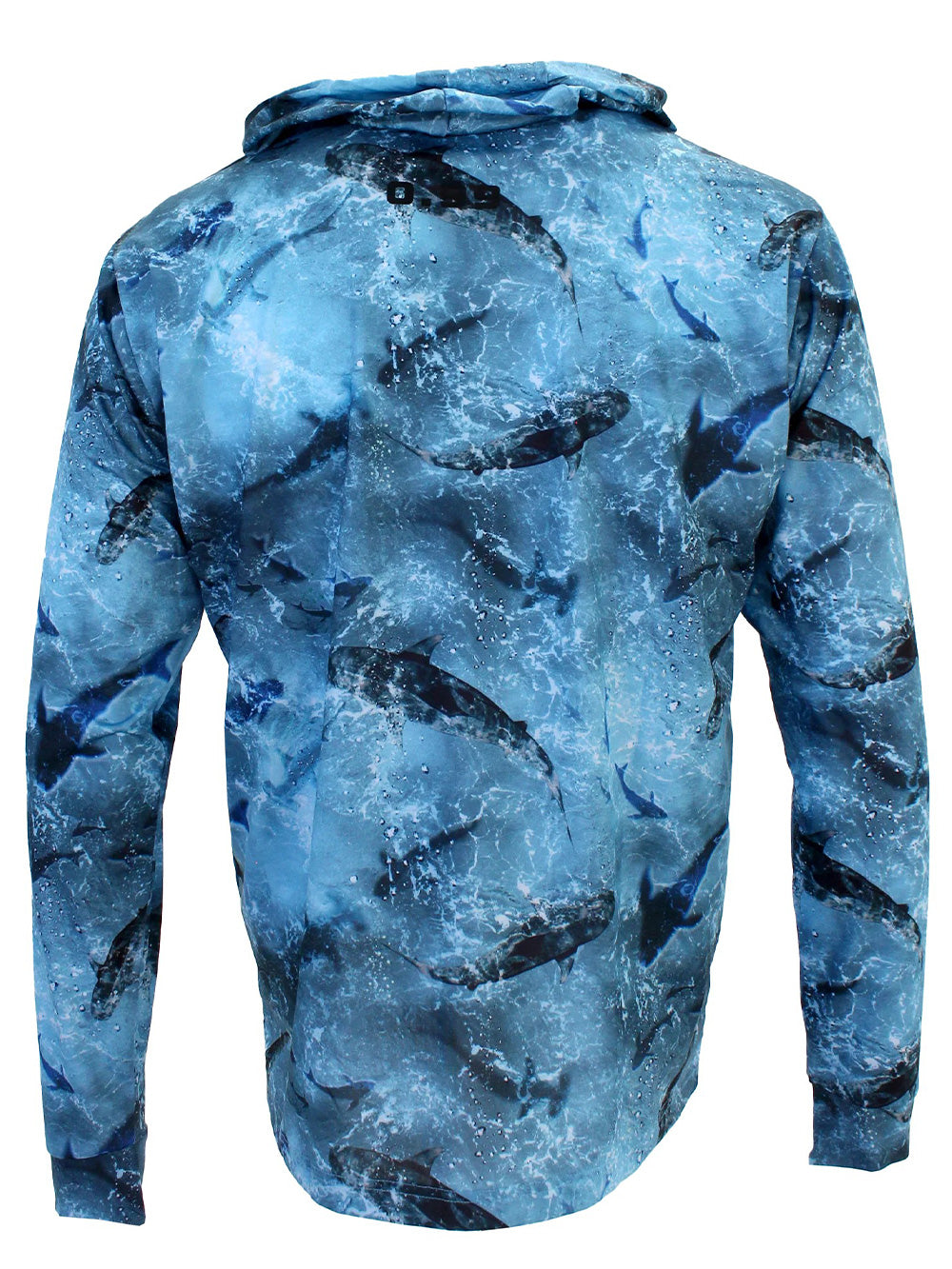 Zero Kapüşonlu Uzun Kollu UV Korumalı Performans T-shirt - Shark Mavi - Stafu Pro Series