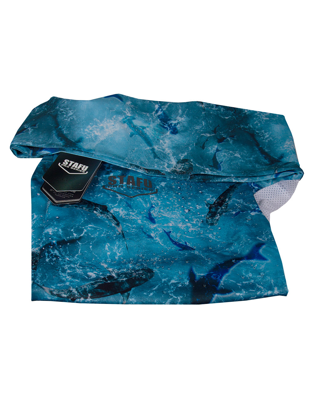 Zero Kapüşonlu Uzun Kollu UV Korumalı Performans T-shirt - Shark Mavi - Stafu Pro Series