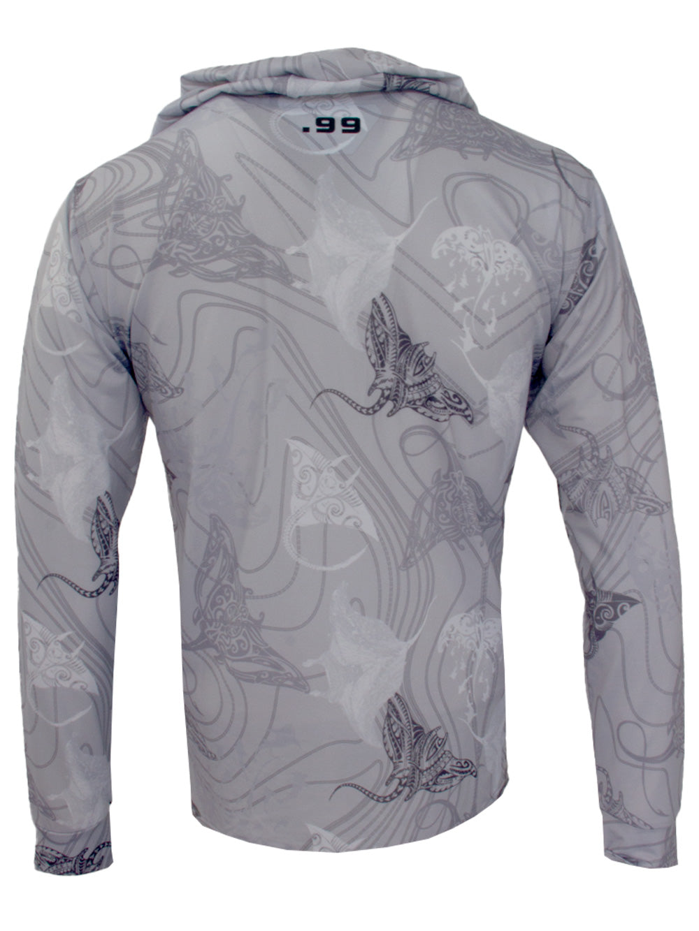 Zero Kapüşonlu Uzun Kollu UV Korumalı Performans T-shirt - Manta Gri - Stafu Pro Series