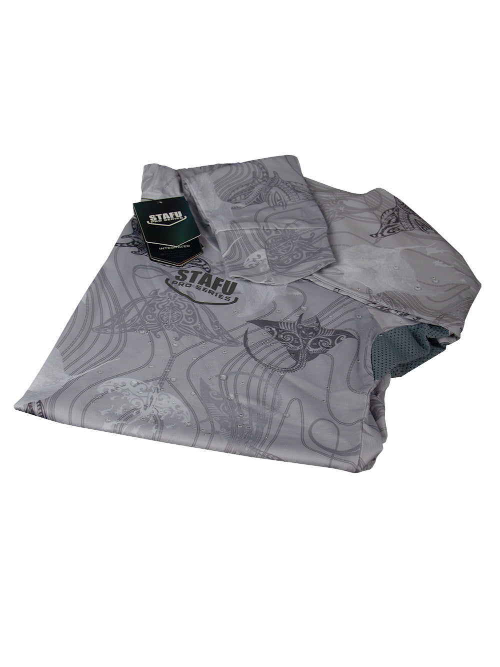 Zero Kapüşonlu Uzun Kollu UV Korumalı Performans T-shirt - Manta Gri - Stafu Pro Series