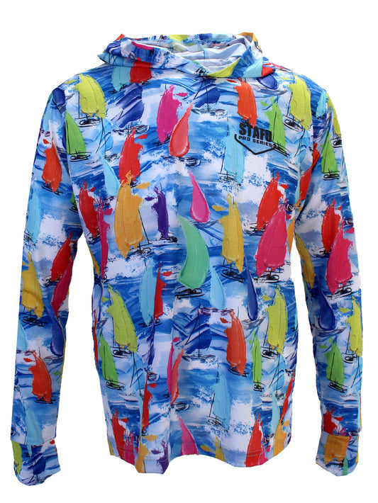 Zero Kapüşonlu Uzun Kollu UV Korumalı Performans T-shirt - Sailor - Stafu Pro Series