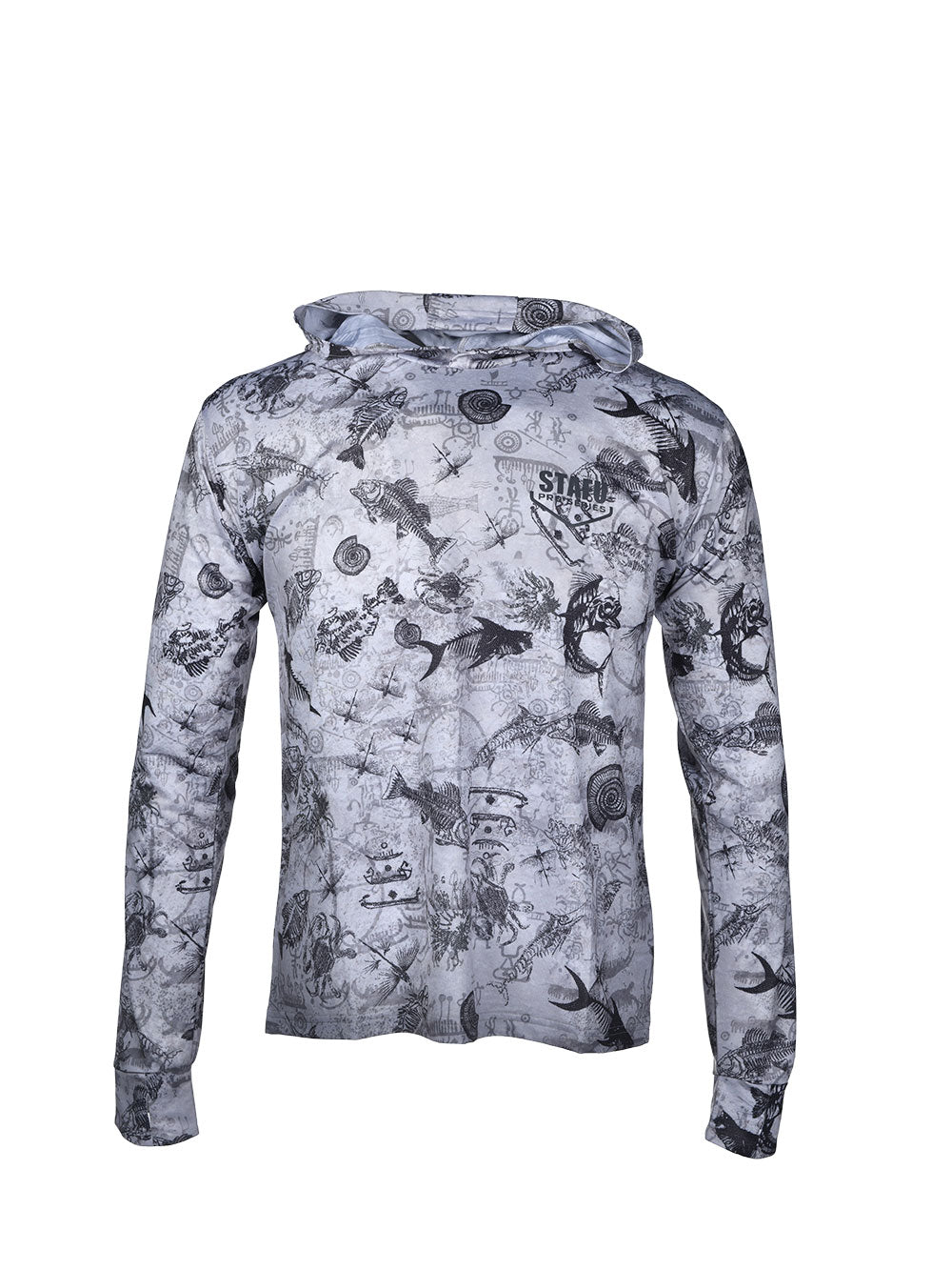 Zero Kapüşonlu Uzun Kollu UV Korumalı Performans T-shirt - Paleo Grey