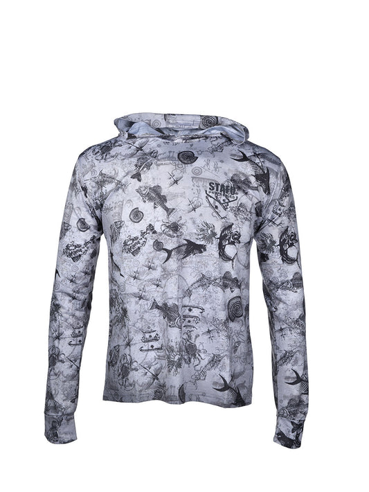 Zero Kapüşonlu Uzun Kollu UV Korumalı Performans T-shirt - Paleo Grey