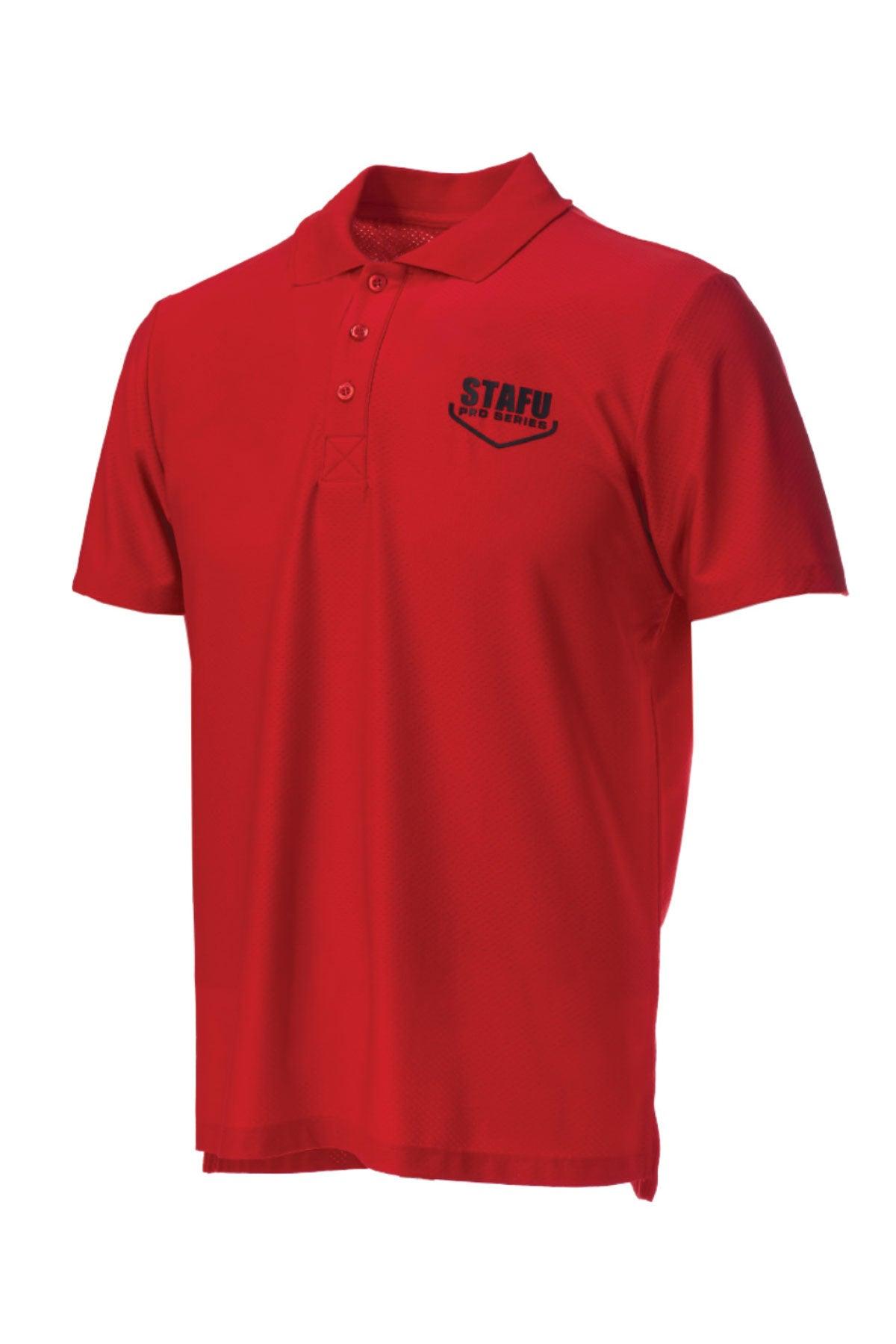 League UV Korumalı Performans Polo Yaka T-shirt - Red - Stafu Pro Series