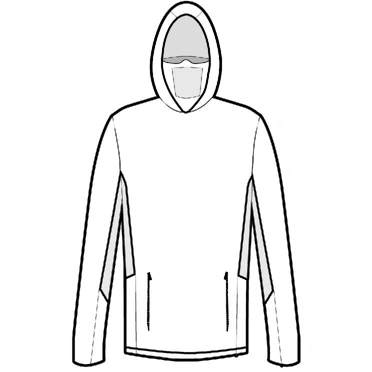 UV Korumalı Kapüşonlu Maskeli Performans T-SHIRT - Stafu Pro Series