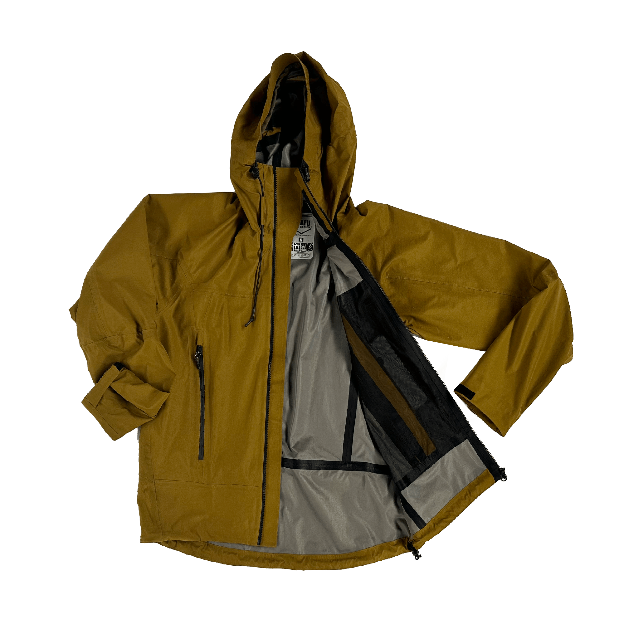 Baffin Unisex Hooded Fisherman Sailor Mustard Rain Jacket