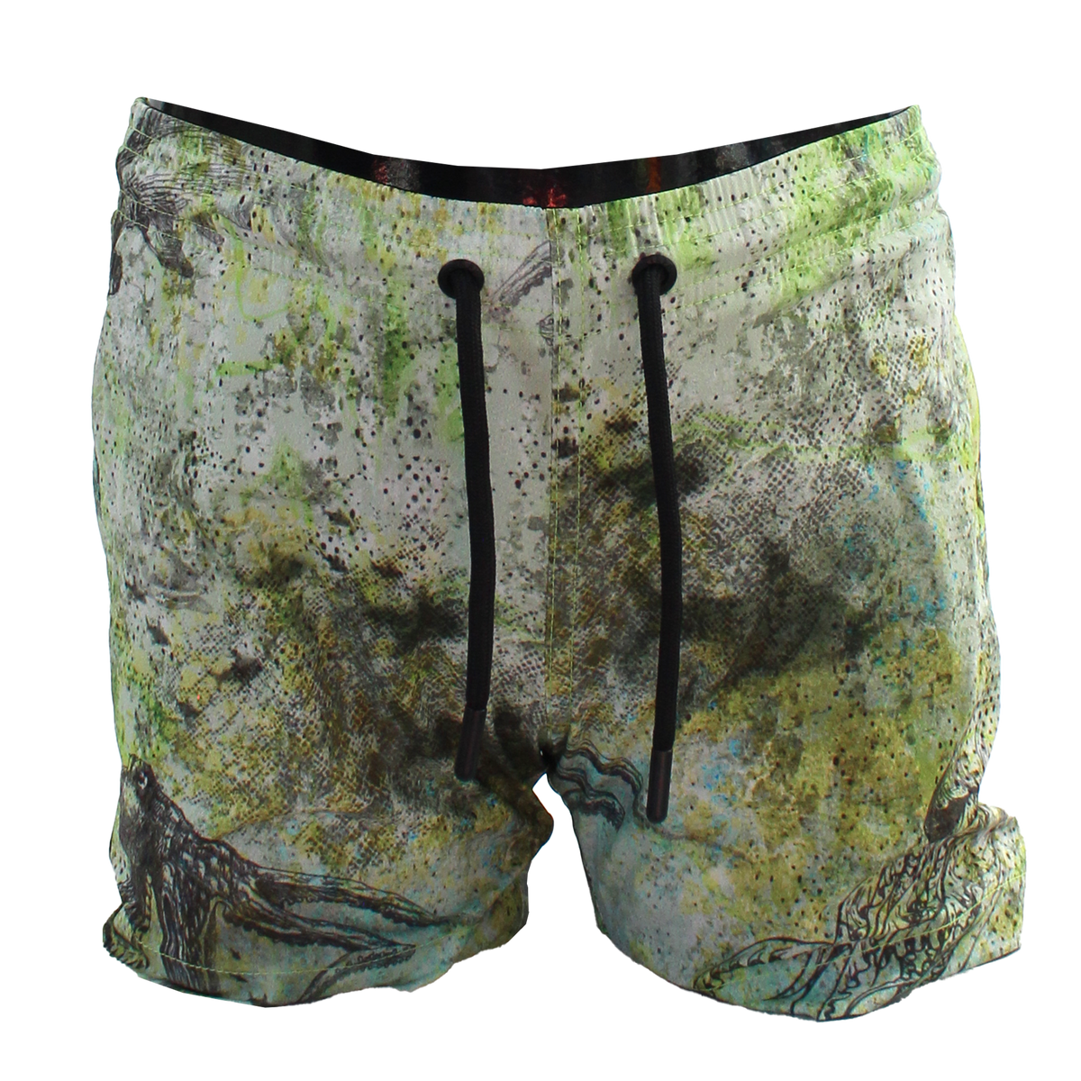 Salty Dog Junior Fast Drying Hammerhead Patterned Lime Swimshort