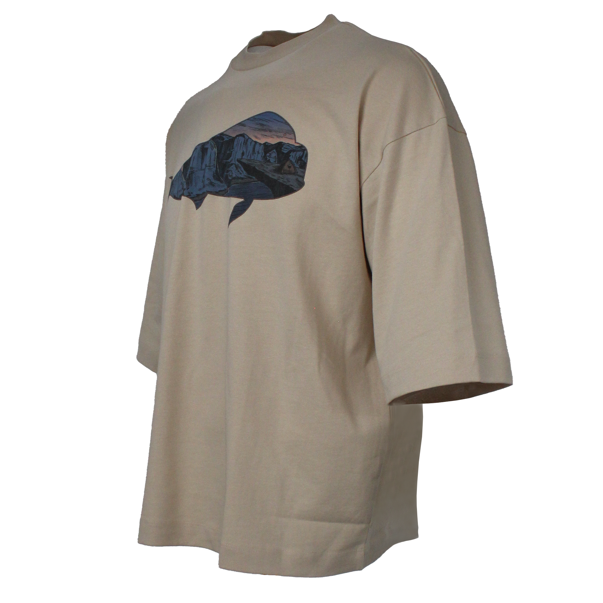 Bora Bora Loose T-Shirt - Mahi Mahi - Beige