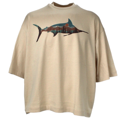 Bora Bora Loose T-Shirt - Sword Fish - Beige