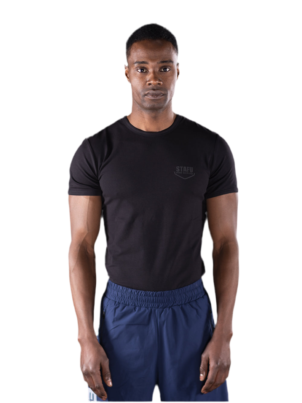 Base Streç Superior Pamuklu T-Shirt - Siyah - Stafu Pro Series