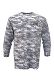 Apex v2 Long Sleeve Fishing Shirt - Camo Fish - Grey