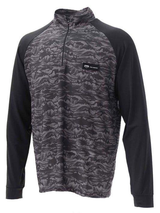 Aboard Yarım Fermuarlı UV Korumalı Performans T-shirt - Signature Siyah