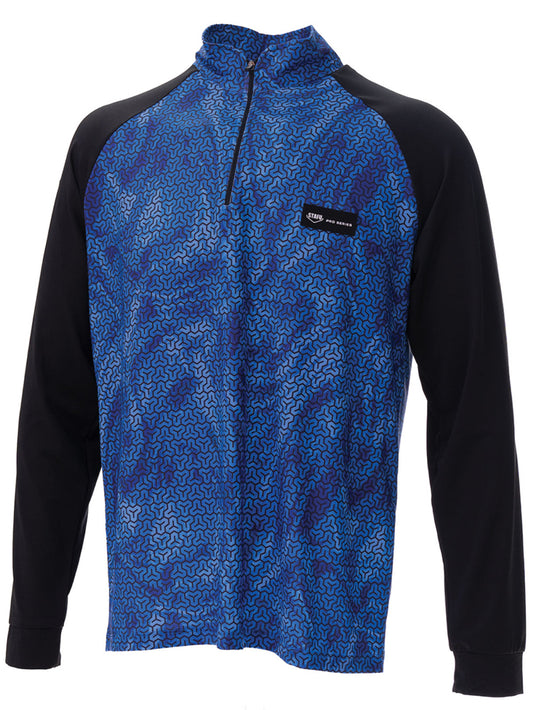 Aboard Half Zip UV Protection Performance T-shirt - Trophy Blue