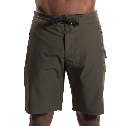 Admiral Multi-Pocket Shorts - Military Green