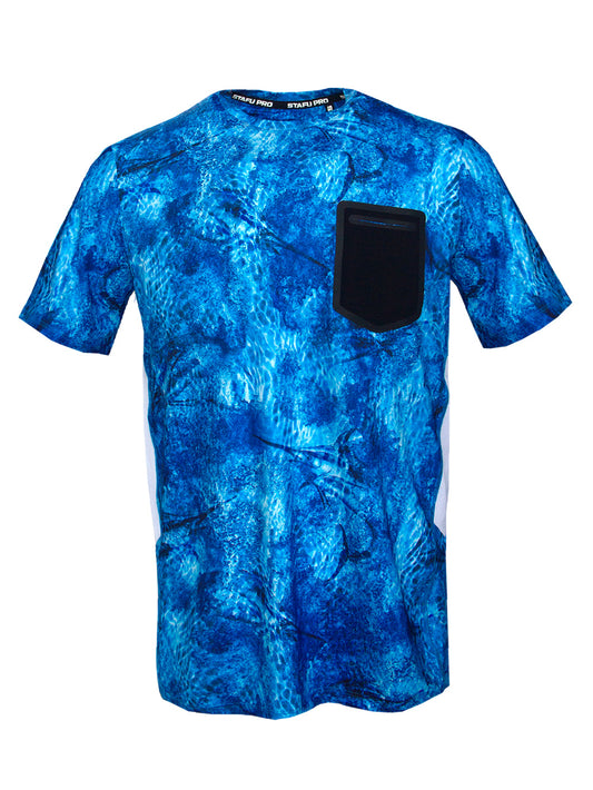 Ahoy UV Korumalı T-shirt - Marlin Mania Mavi - Stafu Pro Series