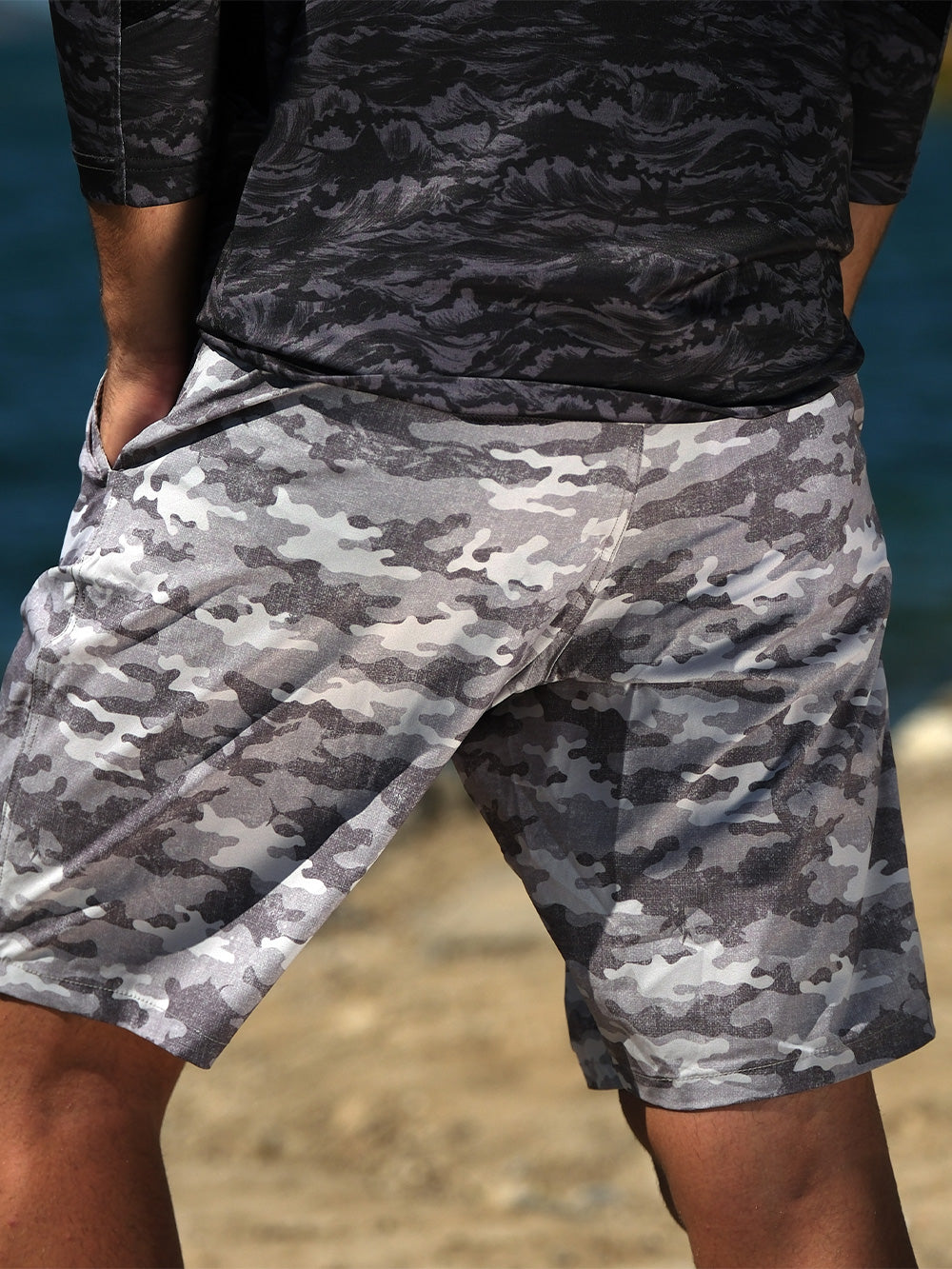 Andaman Ayarlanabilir Belli Şort - Camo Gri - Stafu Pro Series