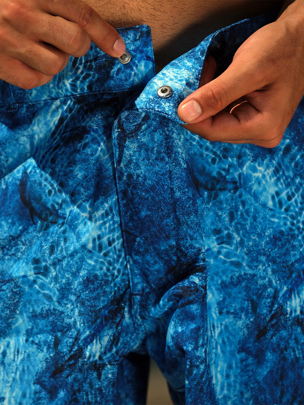 Andaman Adjustable Waist Shorts - Marlin Mania Blue