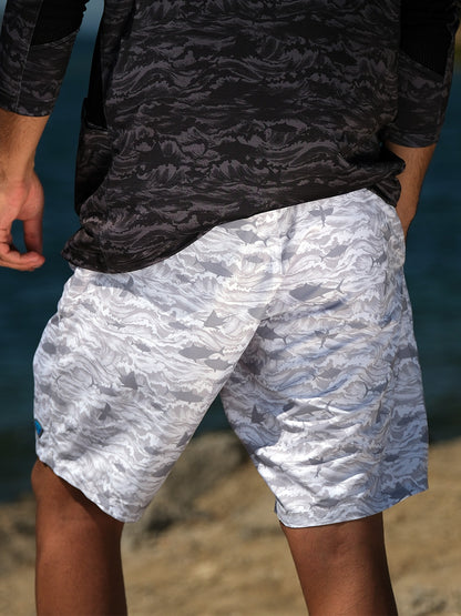 Andaman Adjustable Waist Shorts - Signature White