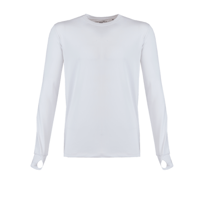 Apex v2 Men's Long Sleeve Crew Neck Fisherman Sailor White UV Protected Shirt