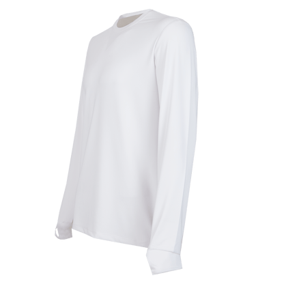 Apex v2 Men's Long Sleeve Crew Neck Fisherman Sailor White UV Protected Shirt