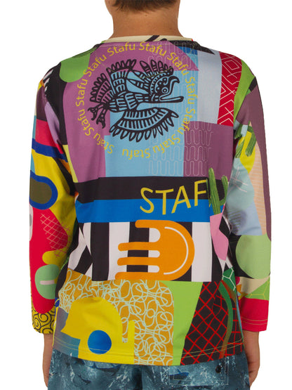 Apex Jr. UV Uzun Kollu T-Shirt - Colorful Faces