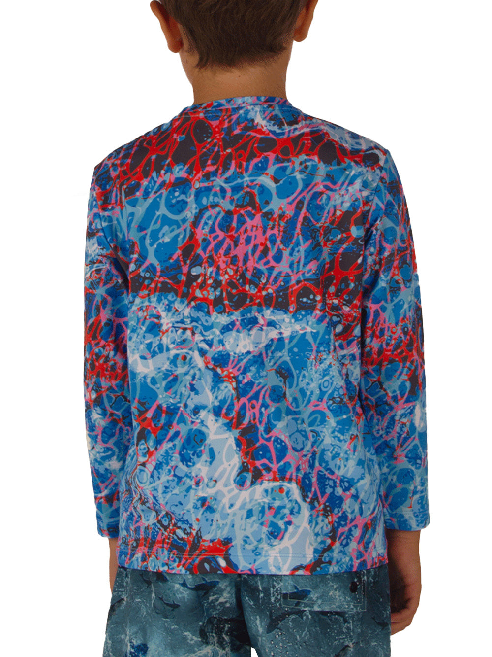 Apex Jr. UV Uzun Kollu T-Shirt - Coral Mavi