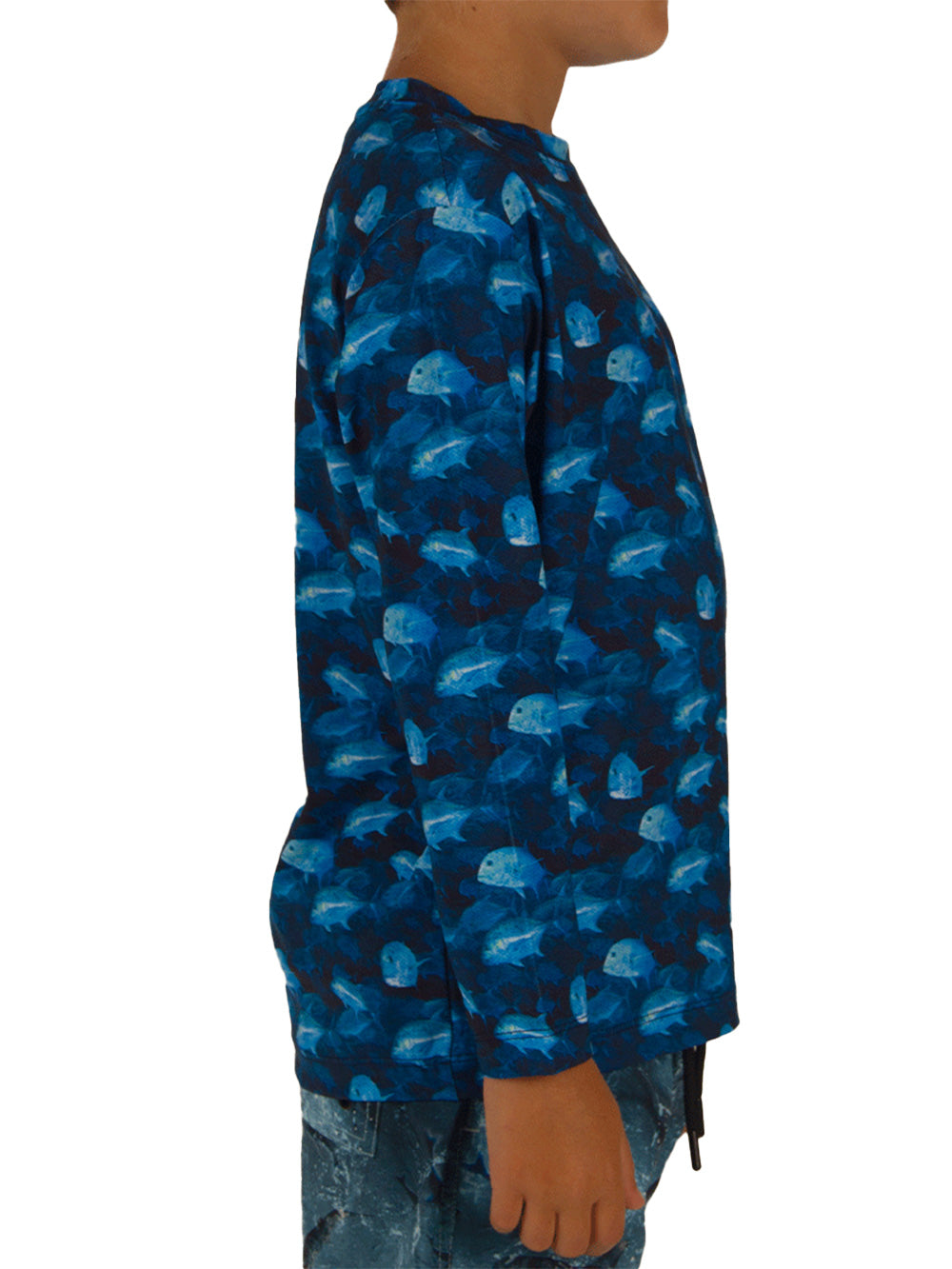 Apex Jr. UV Uzun Kollu T-Shirt - Blue GT Siyah - Stafu Pro Series