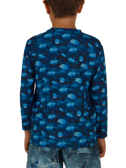 Apex Jr. UV Uzun Kollu T-Shirt - Blue GT Siyah
