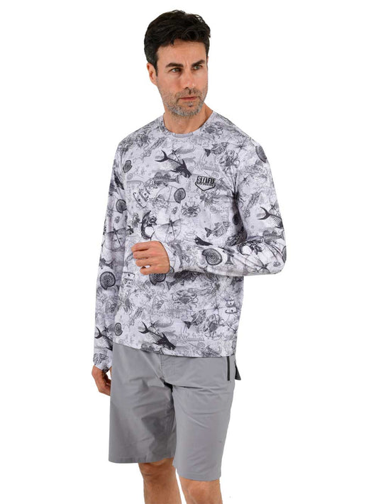 Apex  UV Uzun Kollu Performans T-Shirt - Paleo Grey