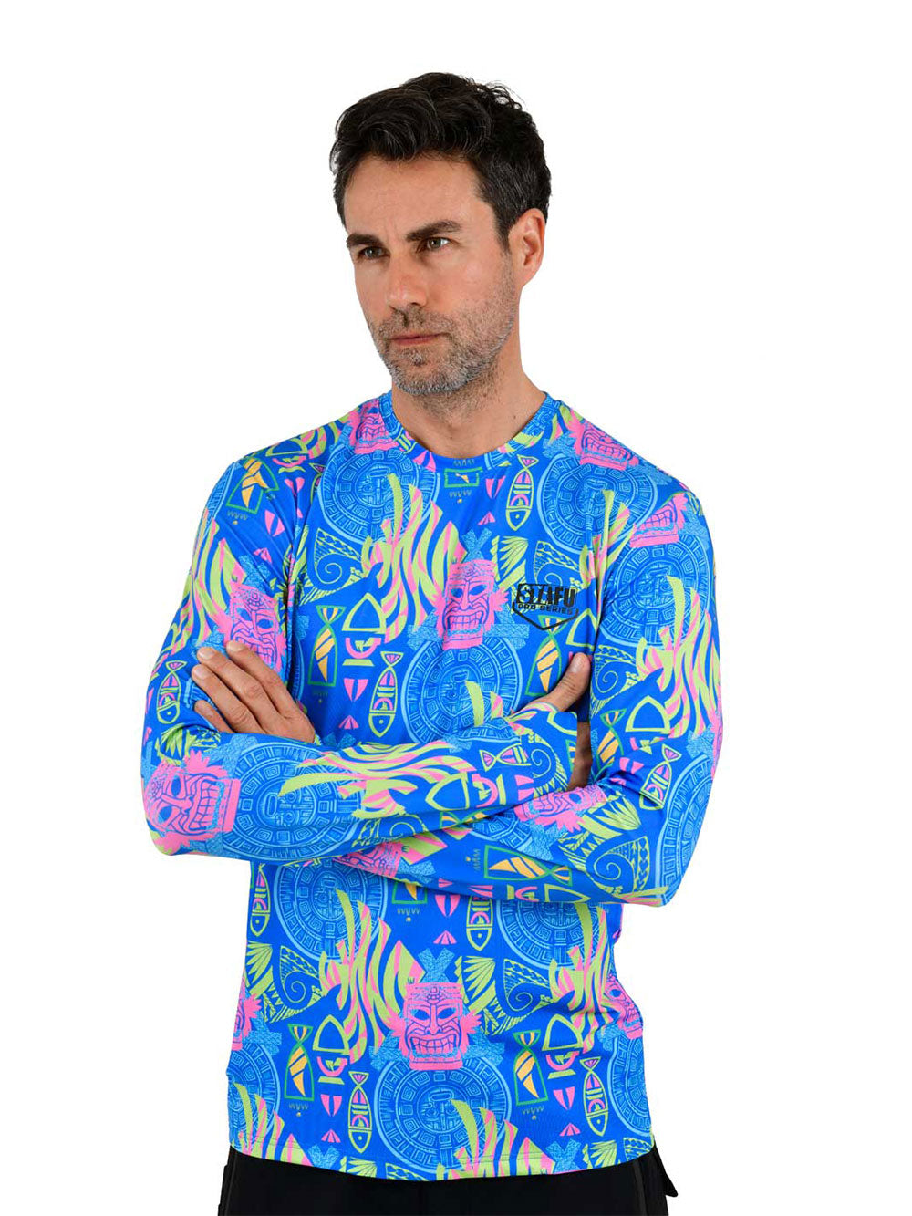 Apex UV Uzun Kollu Performans T-Shirt -Samoa Blue