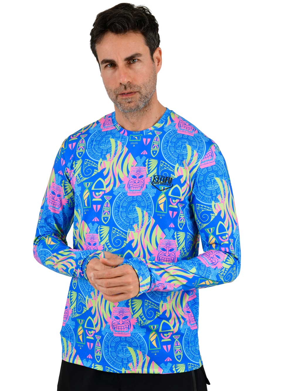 Apex UV Uzun Kollu Performans T-Shirt -Samoa Blue