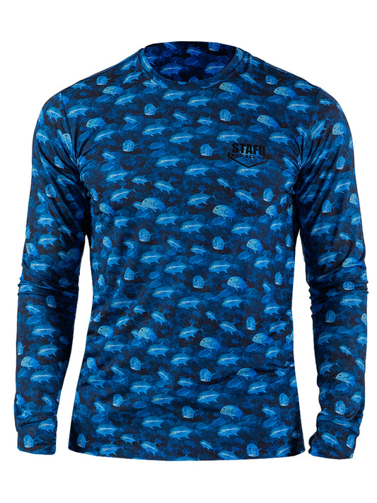 Apex UV Long Sleeve Performance T-Shirt - Blue GT Black