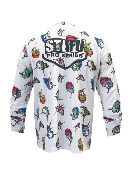 Apex UV Long Sleeve Performance T-Shirt - Cartoon White