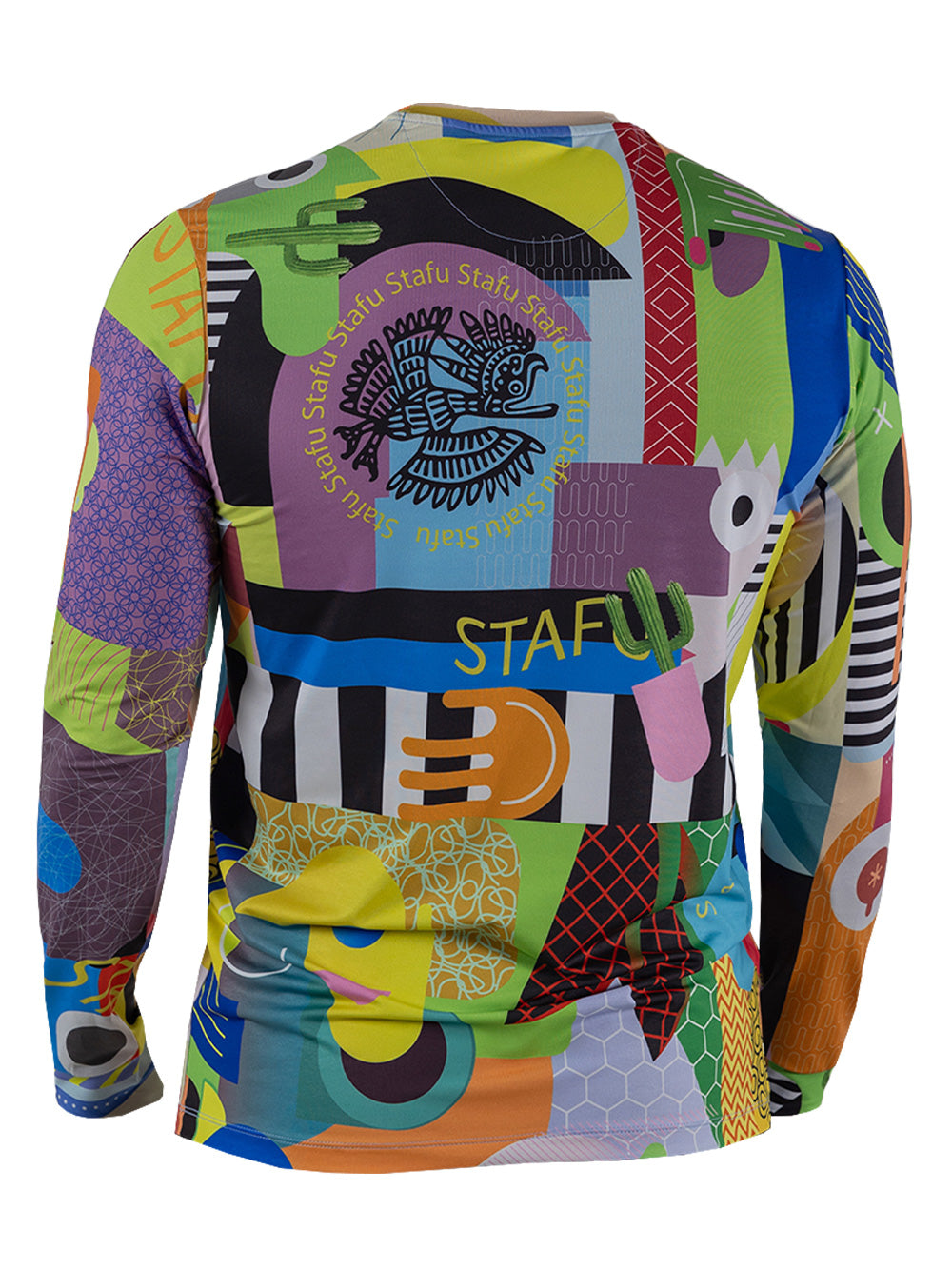 Apex UV Uzun Kollu Performans T-Shirt - Colorful Faces - Stafu Pro Series
