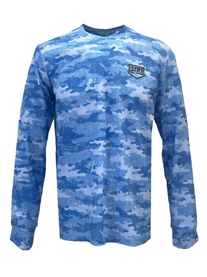 Apex UV Long Sleeve Performance T-Shirt - Camo Blue