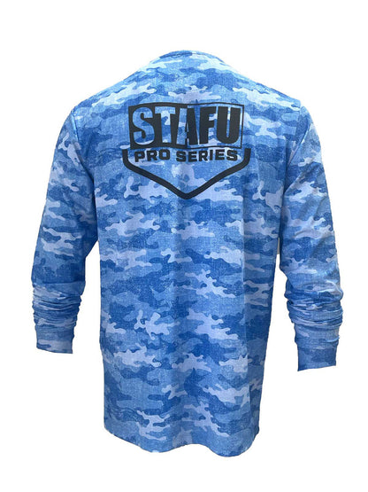 Apex UV Long Sleeve Performance T-Shirt - Camo Blue