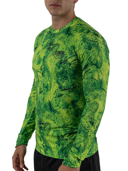 Apex UV Uzun Kollu Performans T-Shirt - Marlin Mania Yeşil