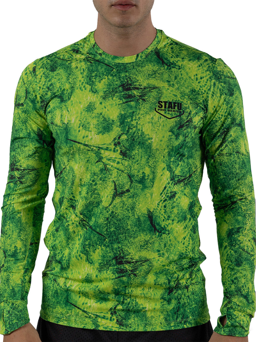 Apex UV Uzun Kollu Performans T-Shirt - Marlin Mania Yeşil