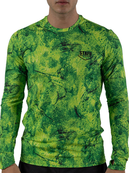 Apex UV Uzun Kollu Performans T-Shirt - Marlin Mania Yeşil