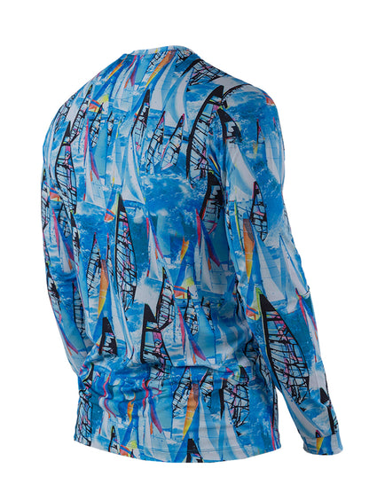 Apex UV Uzun Kollu Performans T-Shirt - Sailor Mavi - Stafu Pro Series
